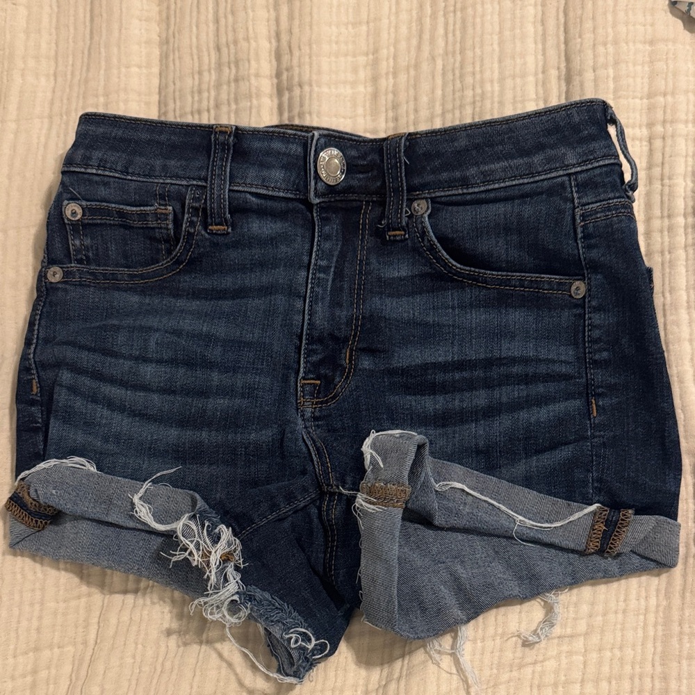 American Eagle Outfitters Dark Blue Denim Shorts